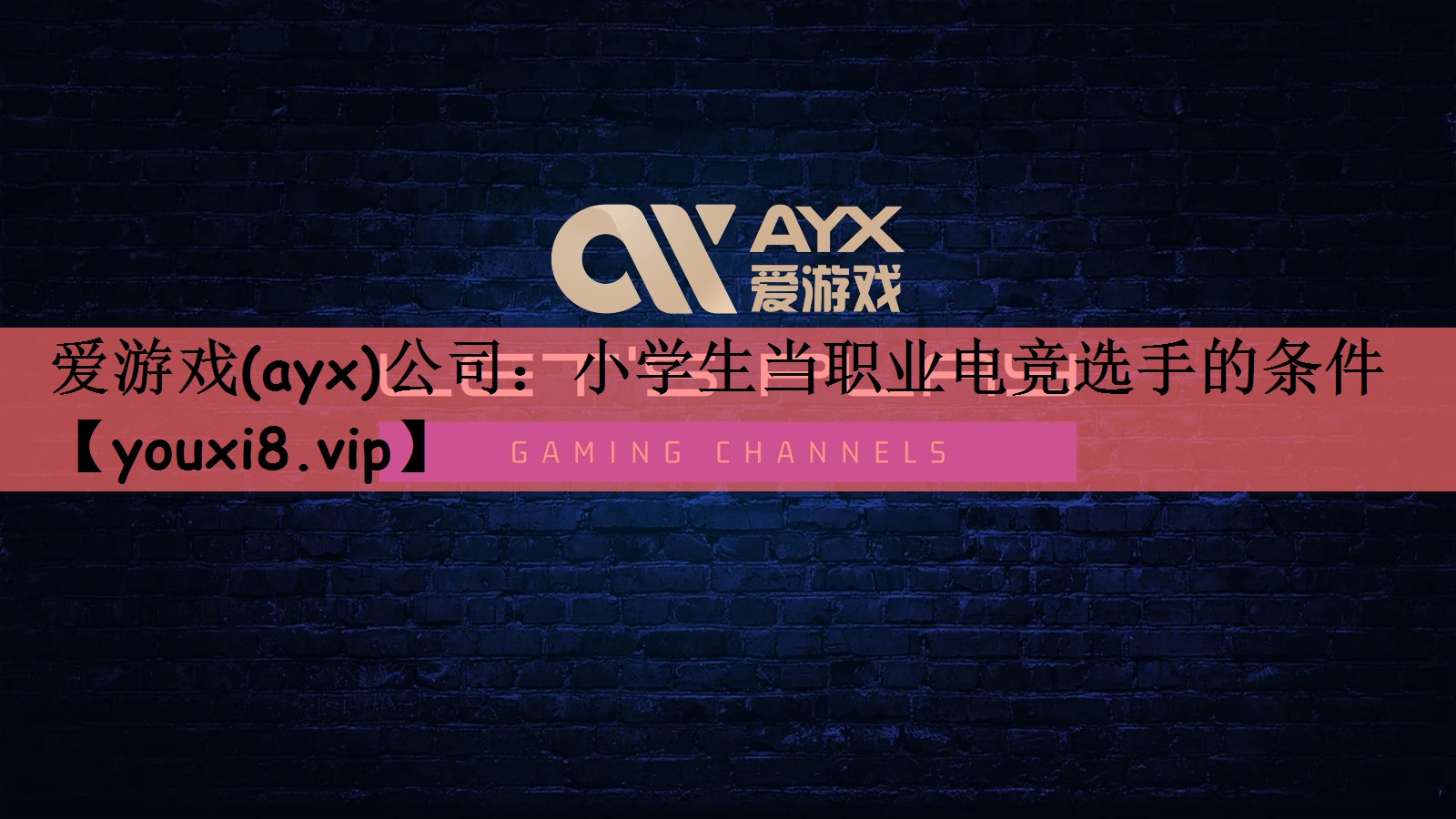 小学生当职业电竞选手的条件